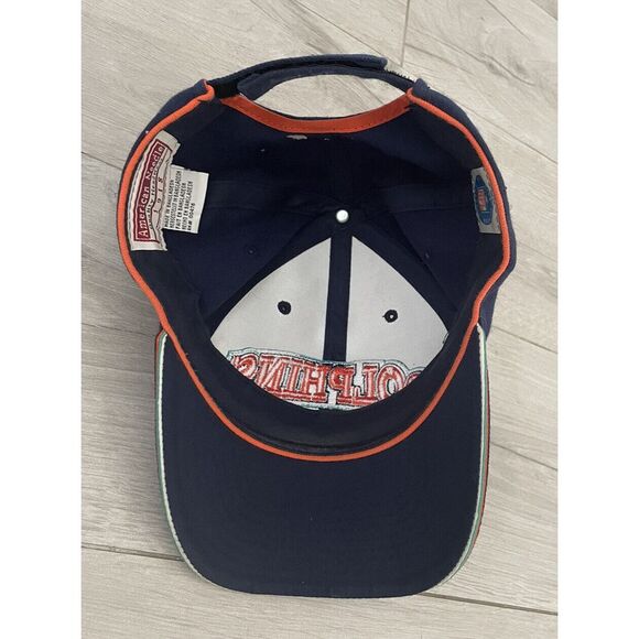 Vtg Miami Dolphins NFL American Needle Navy Blue Wool Blend Strapback Hat Cap - Picture 4 of 8